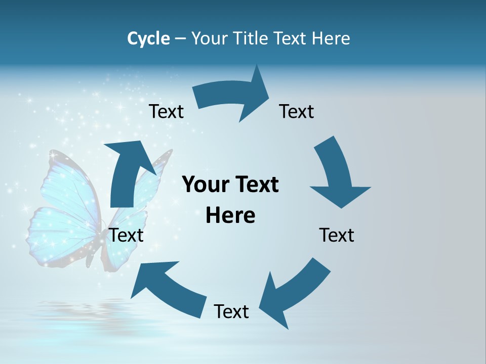 Blue Fly Colorful PowerPoint Template