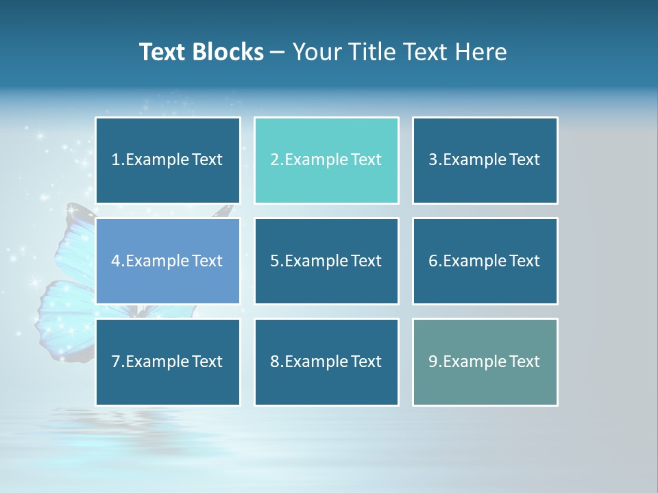 Blue Fly Colorful PowerPoint Template