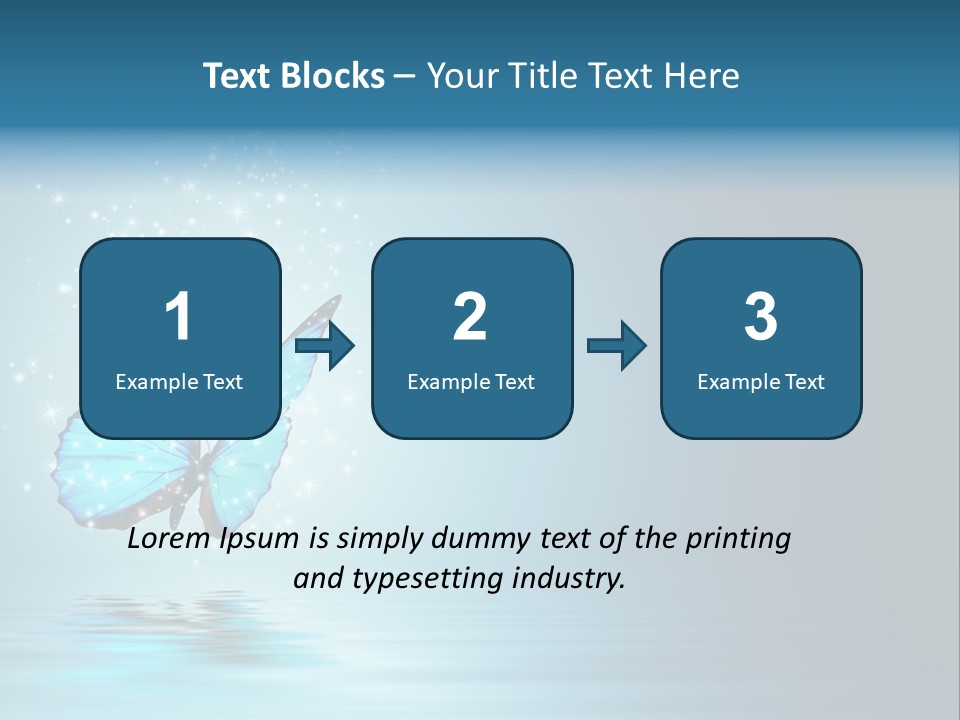 Blue Fly Colorful PowerPoint Template