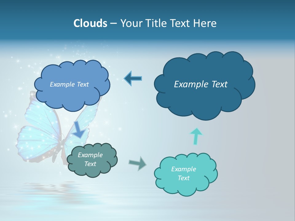 Blue Fly Colorful PowerPoint Template