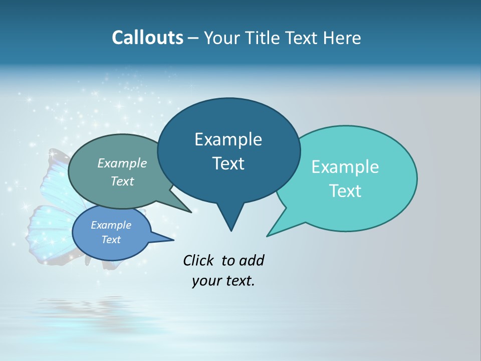 Blue Fly Colorful PowerPoint Template