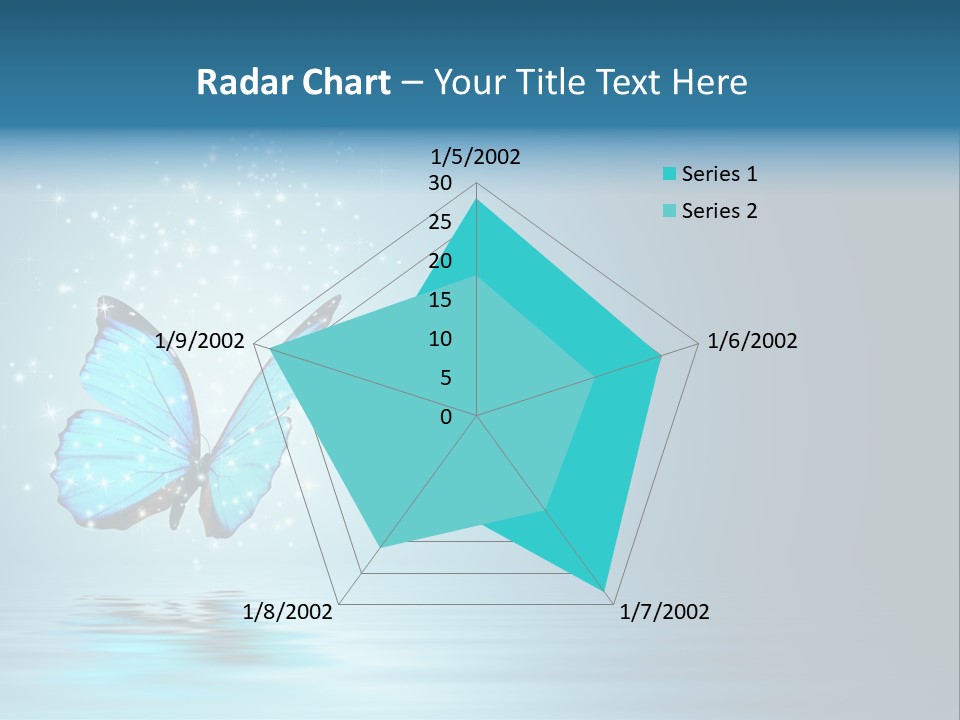 Blue Fly Colorful PowerPoint Template