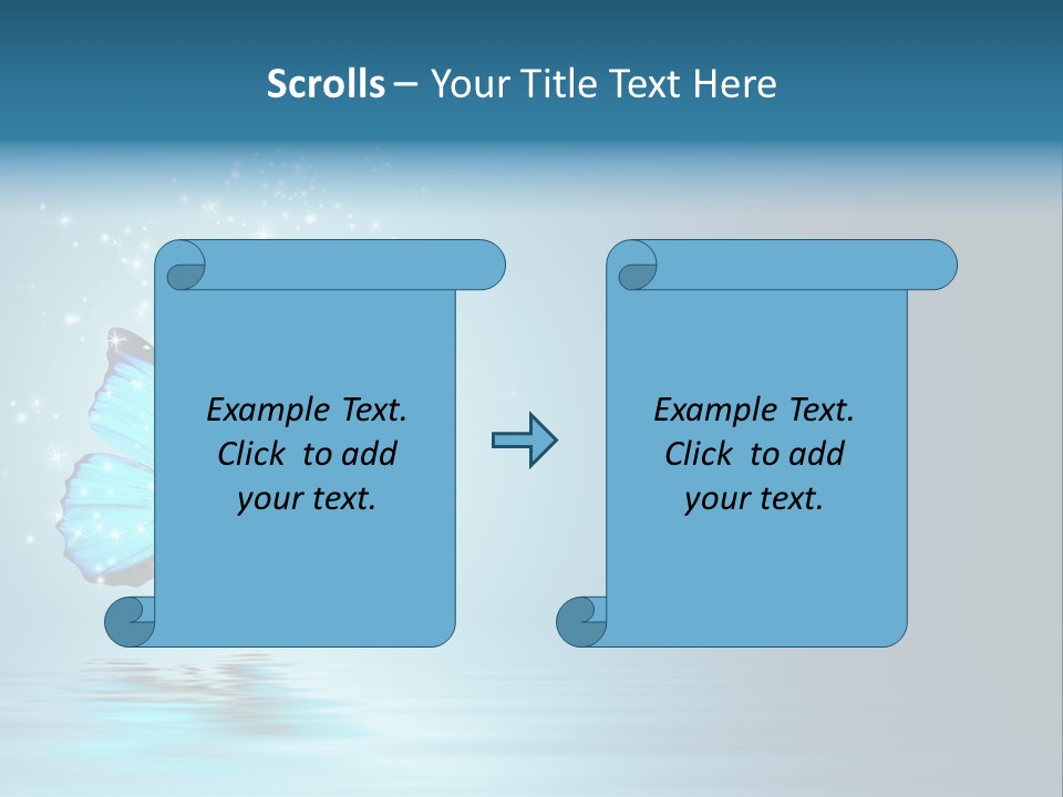 Blue Fly Colorful PowerPoint Template
