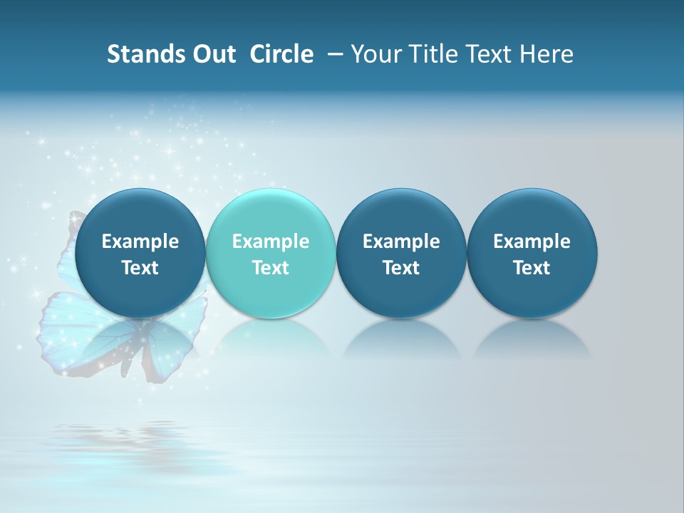 Blue Fly Colorful PowerPoint Template