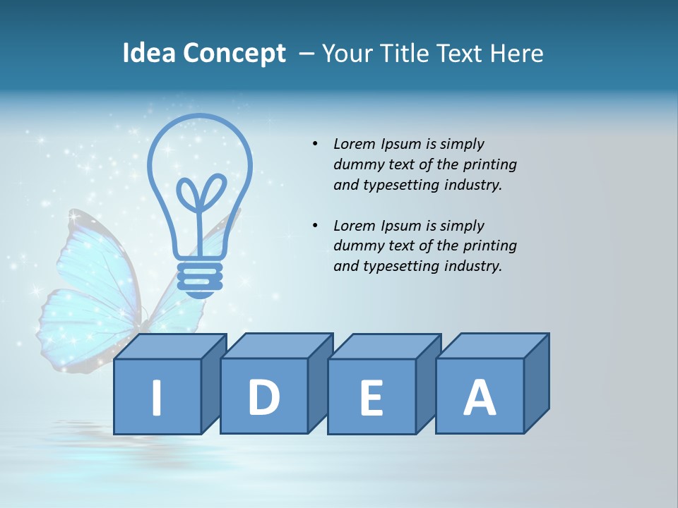 Blue Fly Colorful PowerPoint Template