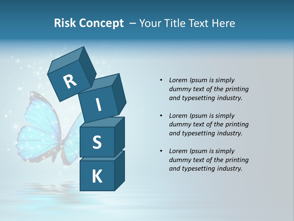 Blue Fly Colorful PowerPoint Template