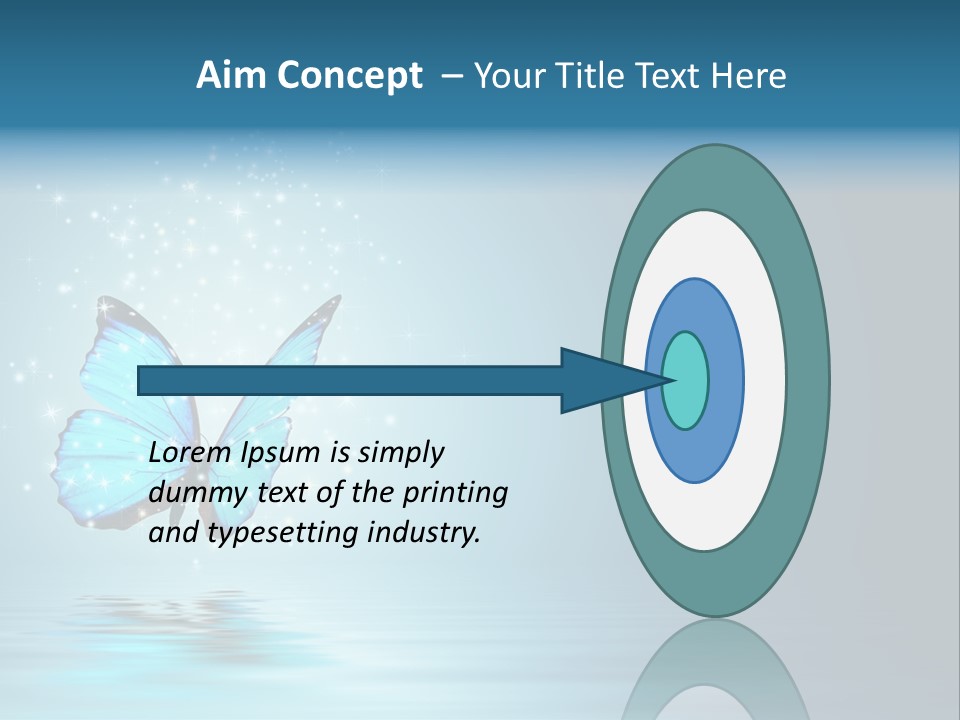 Blue Fly Colorful PowerPoint Template