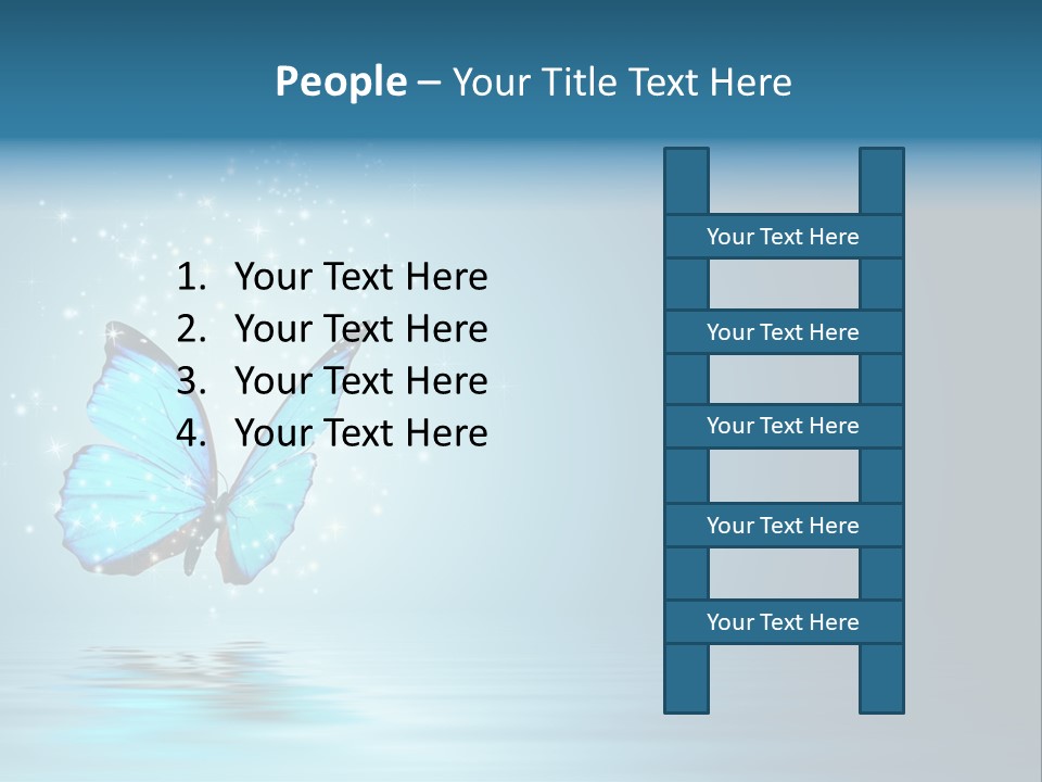 Blue Fly Colorful PowerPoint Template