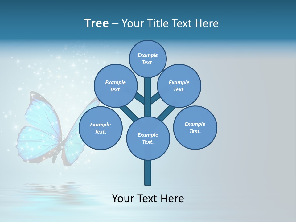 Blue Fly Colorful PowerPoint Template