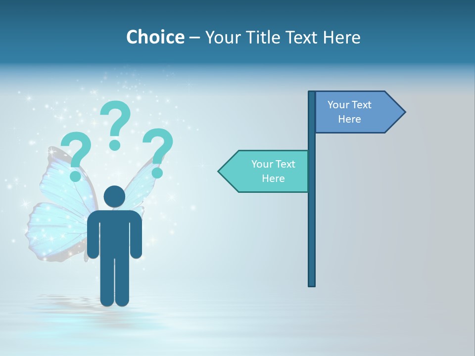 Blue Fly Colorful PowerPoint Template