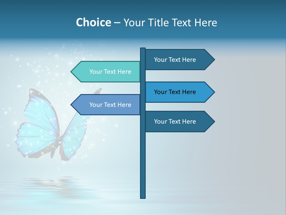 Blue Fly Colorful PowerPoint Template