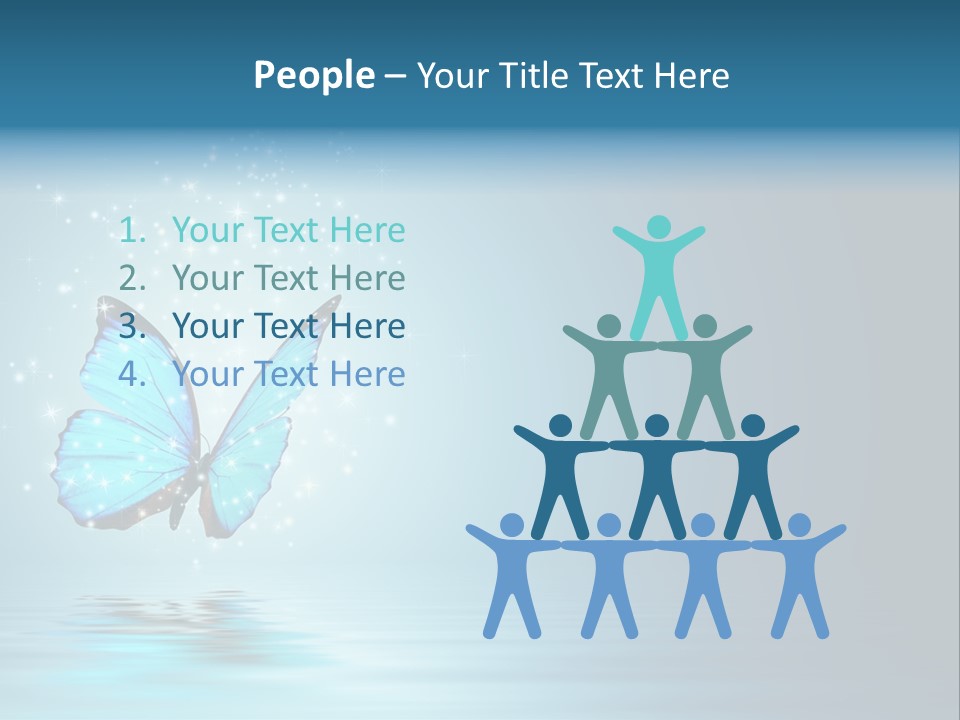 Blue Fly Colorful PowerPoint Template
