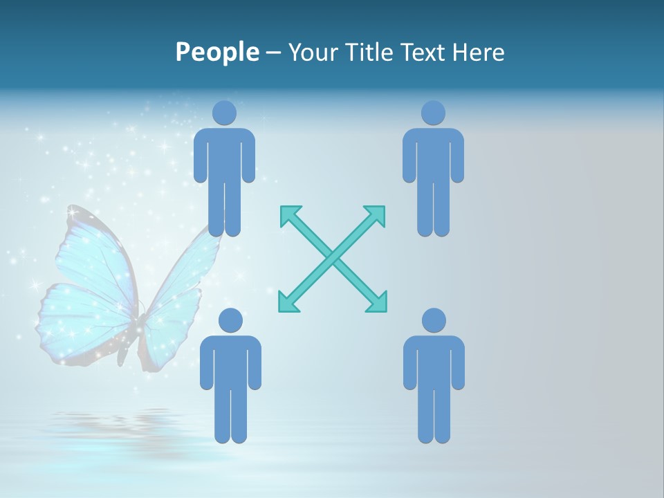 Blue Fly Colorful PowerPoint Template