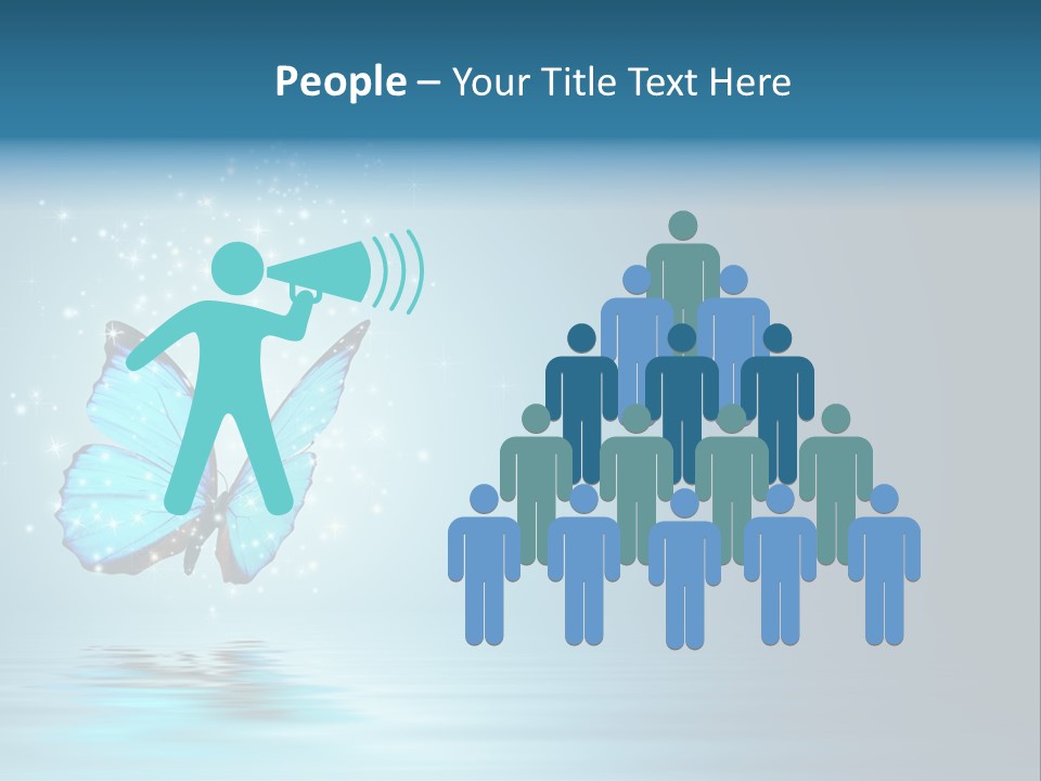 Blue Fly Colorful PowerPoint Template