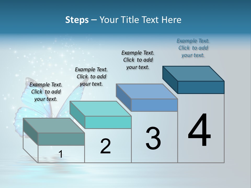 Blue Fly Colorful PowerPoint Template