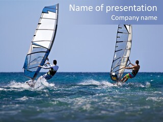 Wave Sun Recreation PowerPoint Template