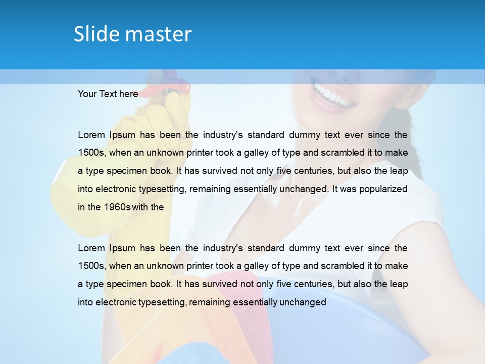 Housewife Chore Young PowerPoint Template