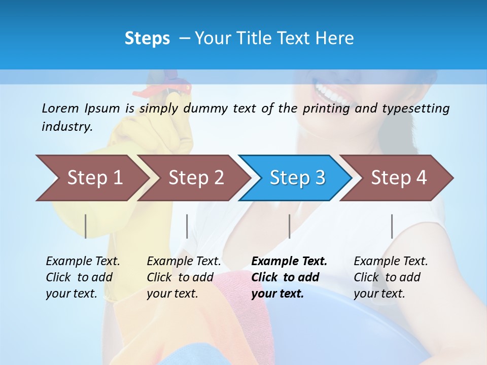 Housewife Chore Young PowerPoint Template