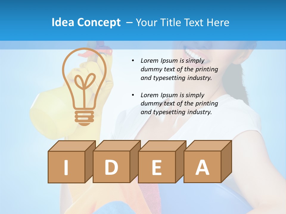 Housewife Chore Young PowerPoint Template