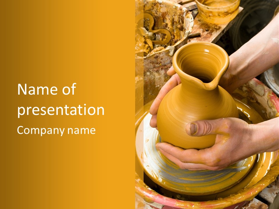 Vessel Woman Dexterity PowerPoint Template