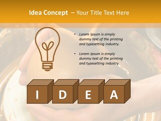 Vessel Woman Dexterity PowerPoint Template