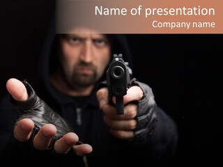 Gangster Robber Face PowerPoint Template