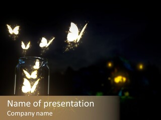 Colour Flying Container PowerPoint Template