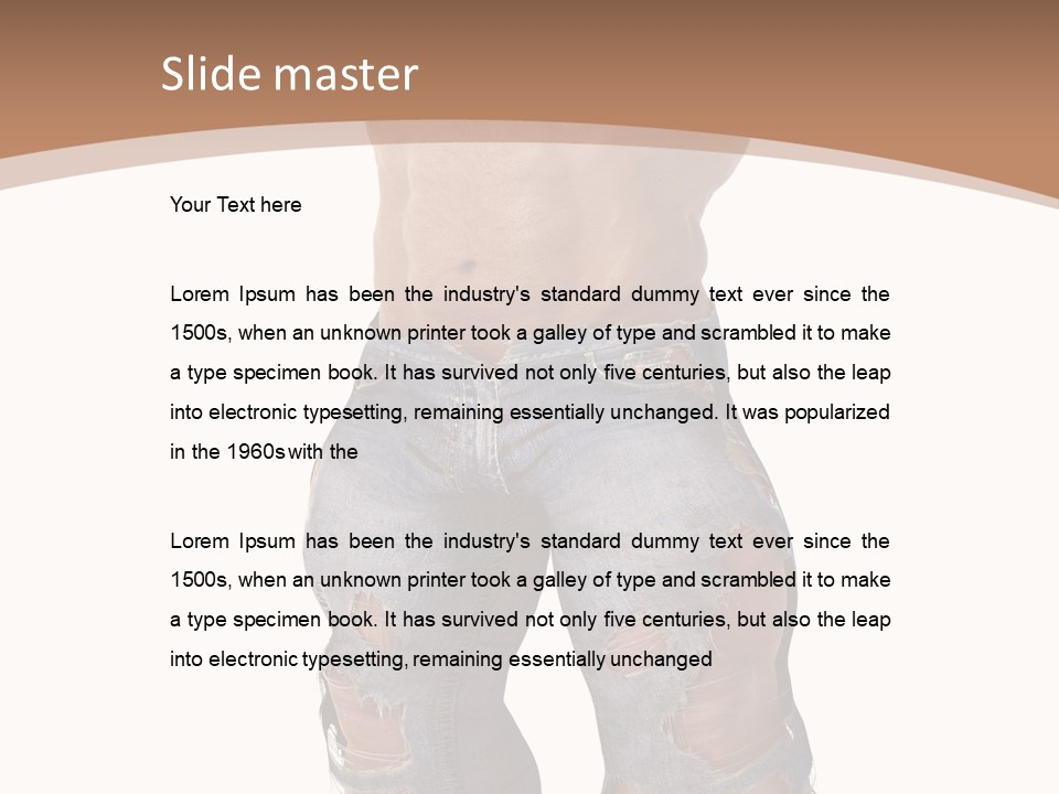 Adult Brutal Muscular PowerPoint Template