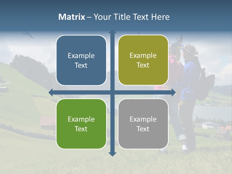 Trekking Hiking People PowerPoint Template