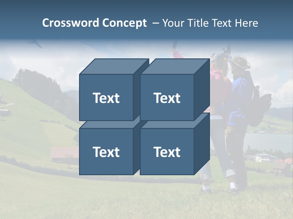 Trekking Hiking People PowerPoint Template