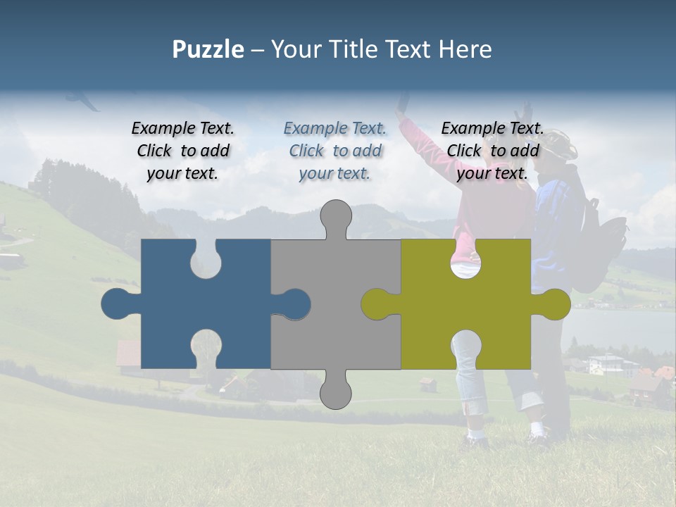 Trekking Hiking People PowerPoint Template