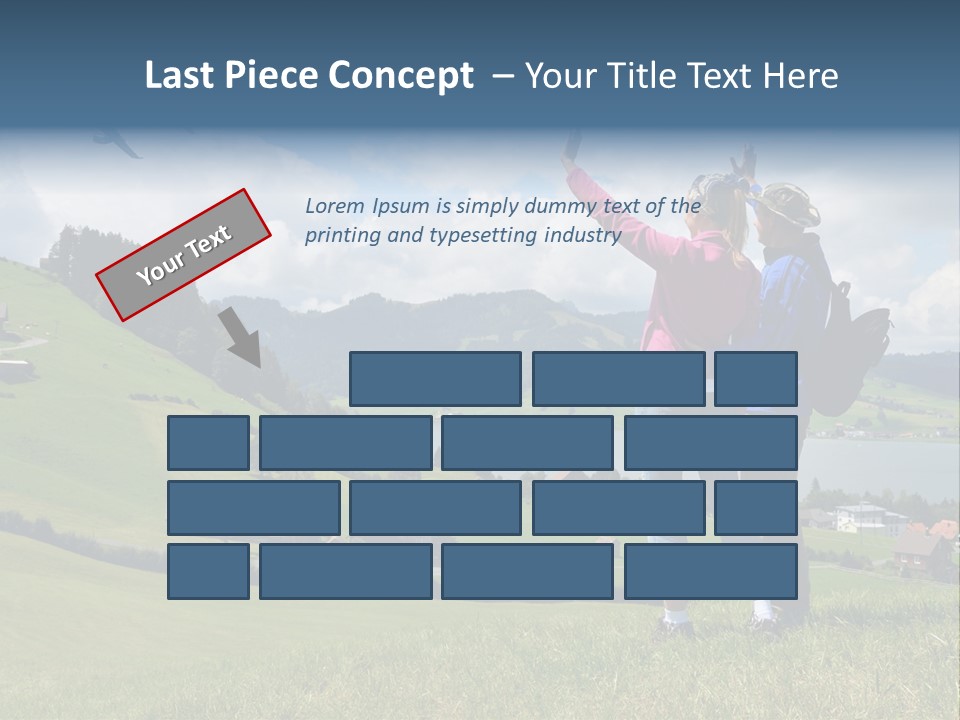 Trekking Hiking People PowerPoint Template