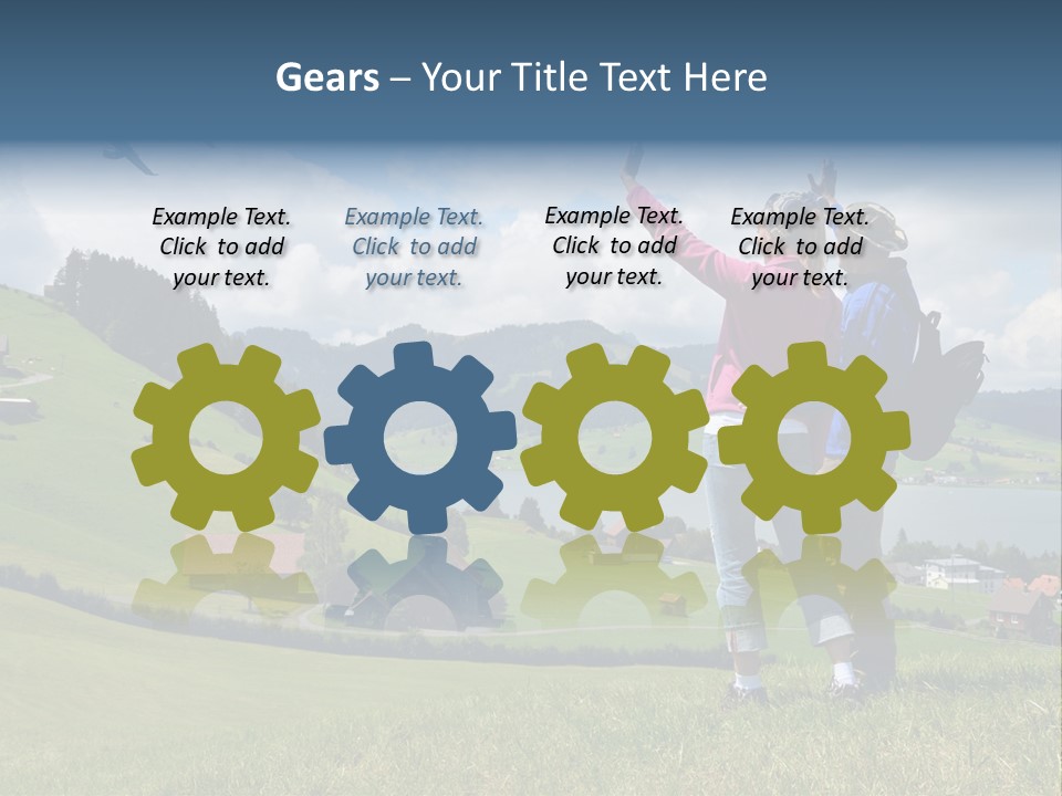 Trekking Hiking People PowerPoint Template