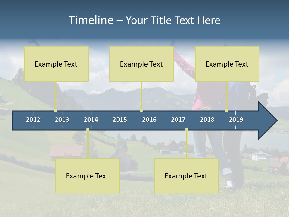 Trekking Hiking People PowerPoint Template