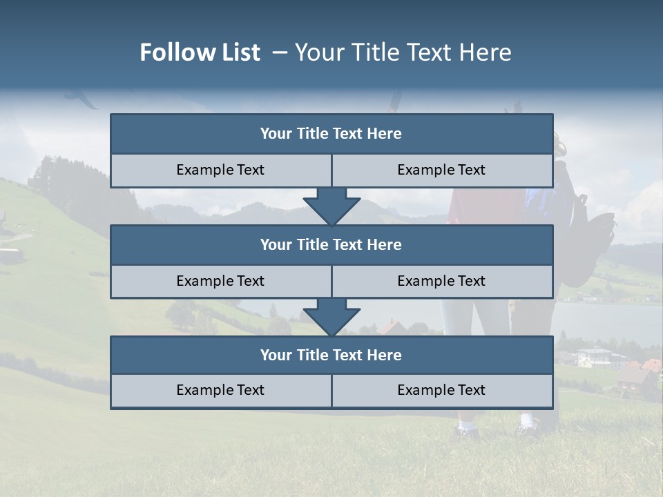 Trekking Hiking People PowerPoint Template