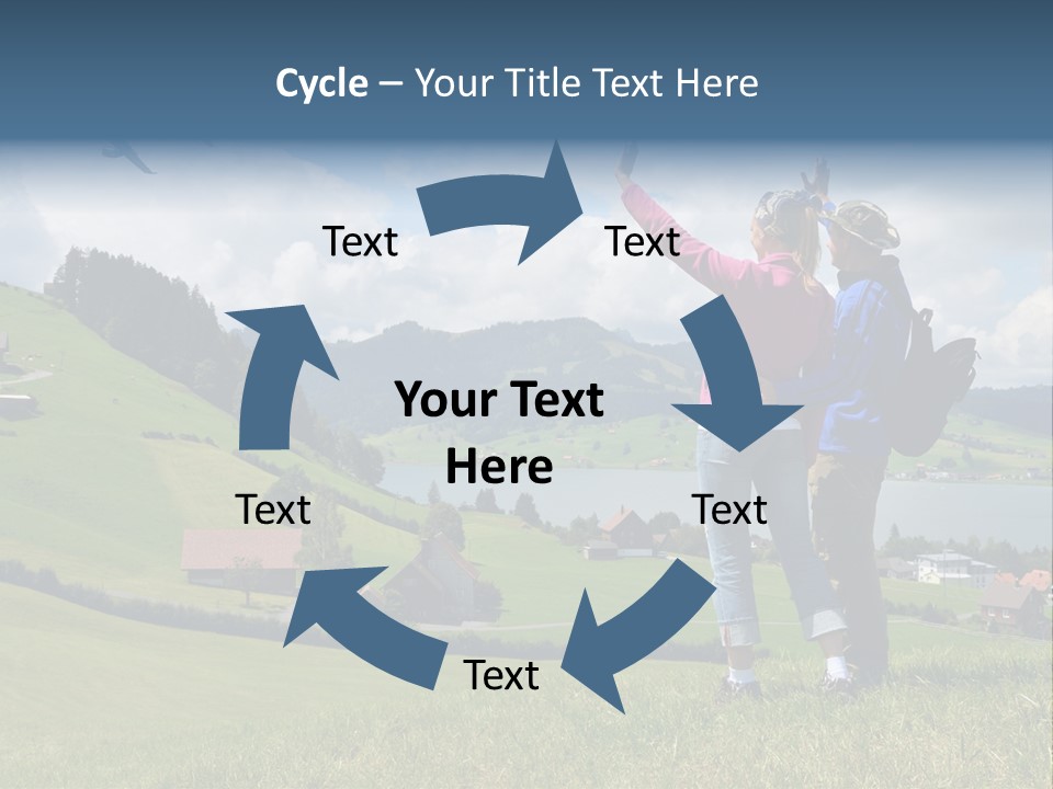 Trekking Hiking People PowerPoint Template