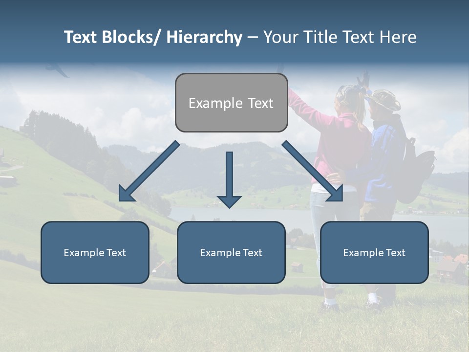 Trekking Hiking People PowerPoint Template