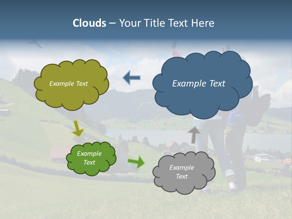 Trekking Hiking People PowerPoint Template