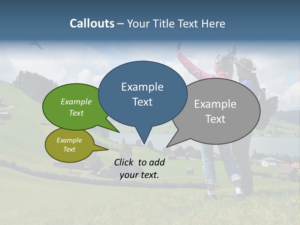 Trekking Hiking People PowerPoint Template