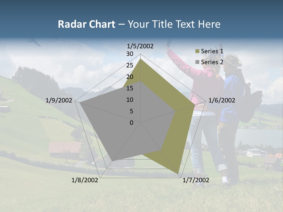 Trekking Hiking People PowerPoint Template
