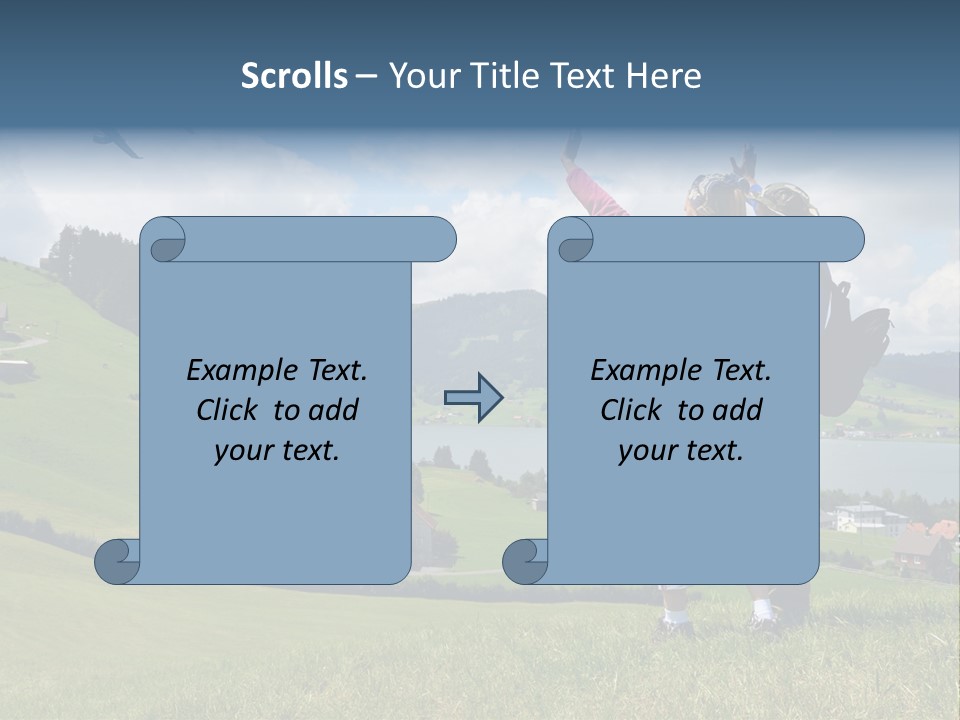 Trekking Hiking People PowerPoint Template