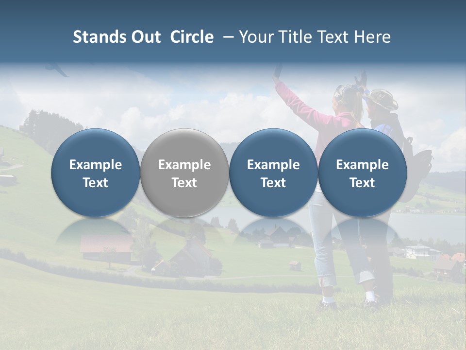 Trekking Hiking People PowerPoint Template