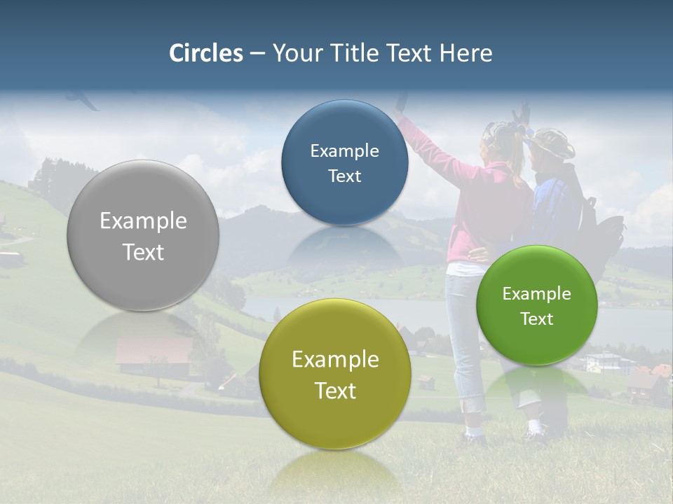 Trekking Hiking People PowerPoint Template