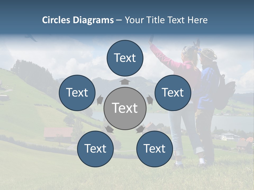 Trekking Hiking People PowerPoint Template