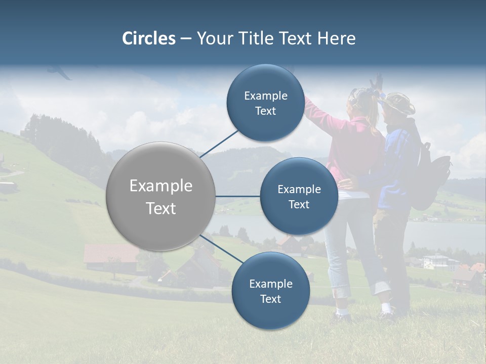 Trekking Hiking People PowerPoint Template