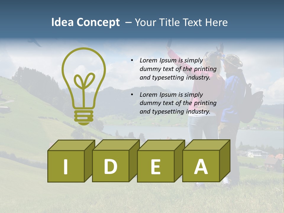 Trekking Hiking People PowerPoint Template