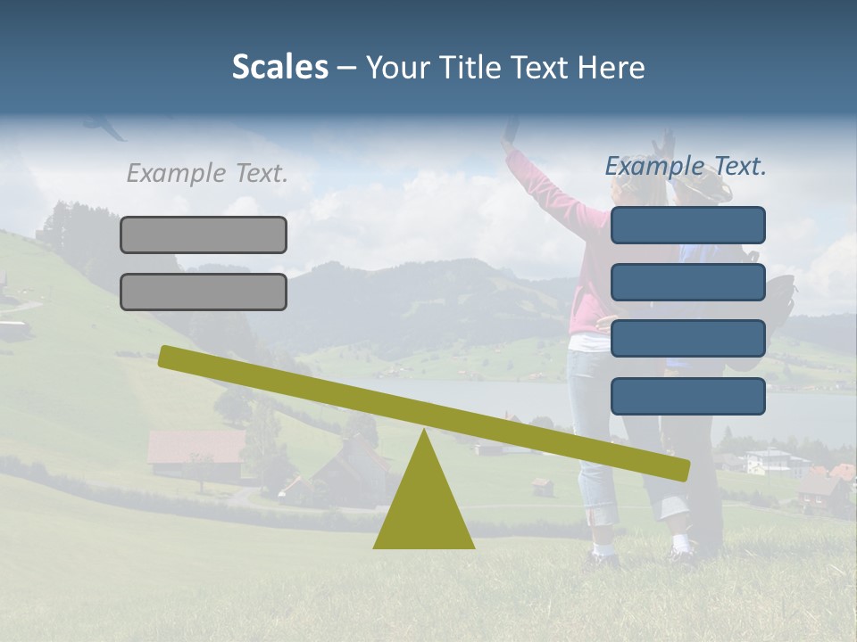 Trekking Hiking People PowerPoint Template