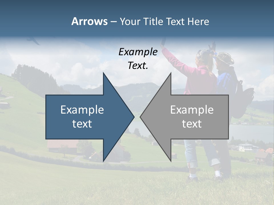 Trekking Hiking People PowerPoint Template