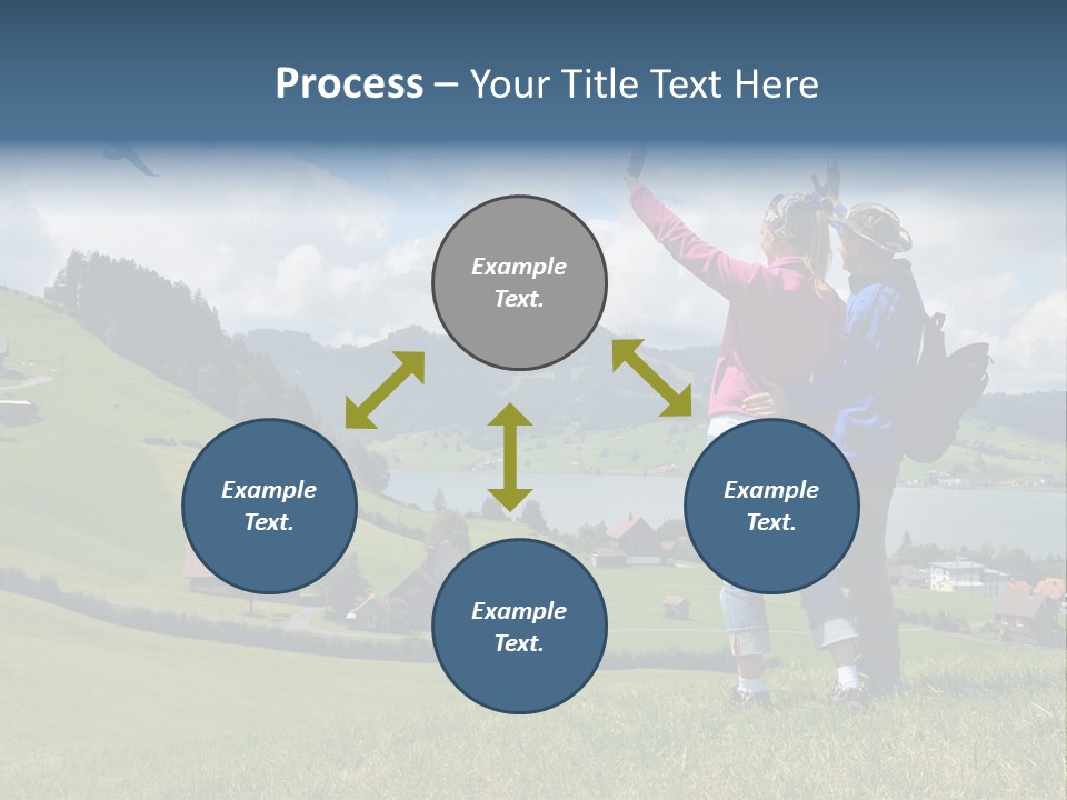 Trekking Hiking People PowerPoint Template