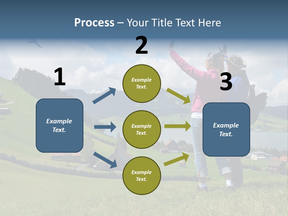 Trekking Hiking People PowerPoint Template